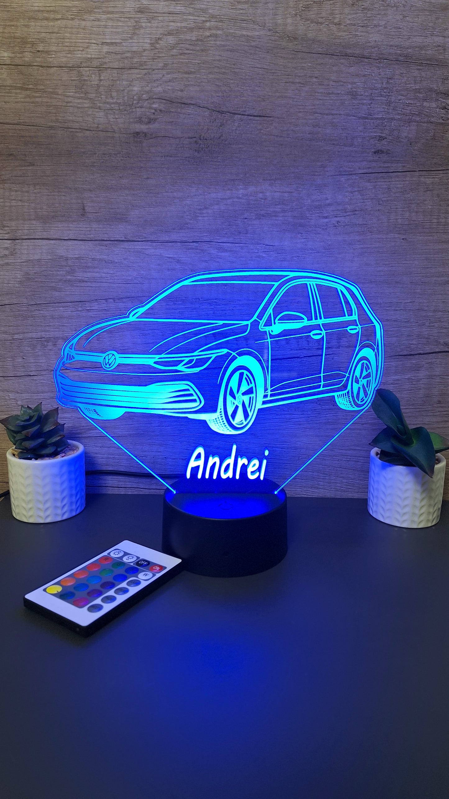 Lampa 3D Personalizata Voltswagen Golf 8