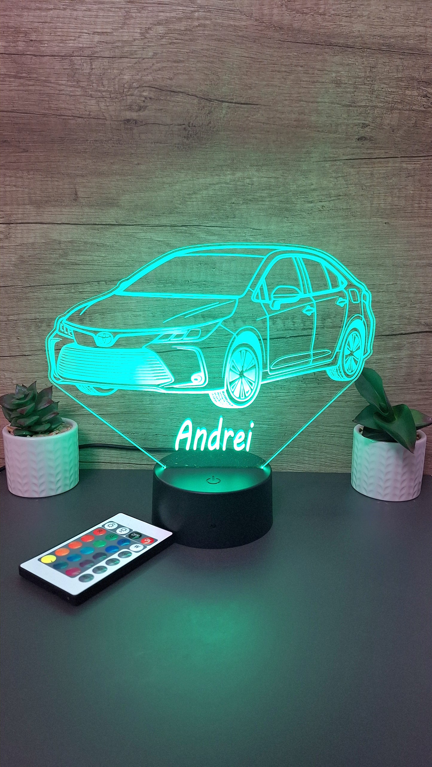 Lampa 3D Personalizata Toyota Corolla
