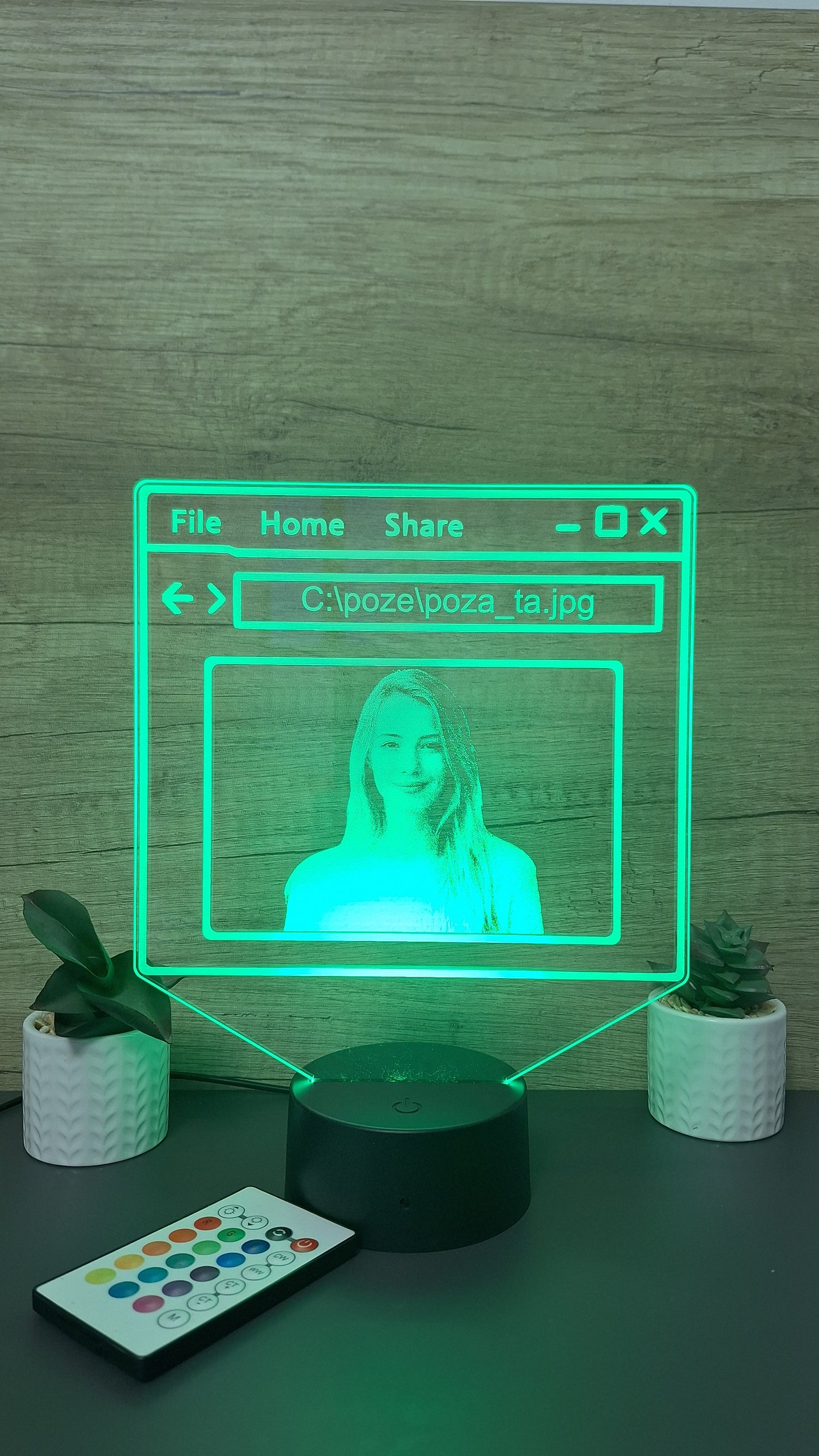 Lampa 3D Personalizata Poza Ta