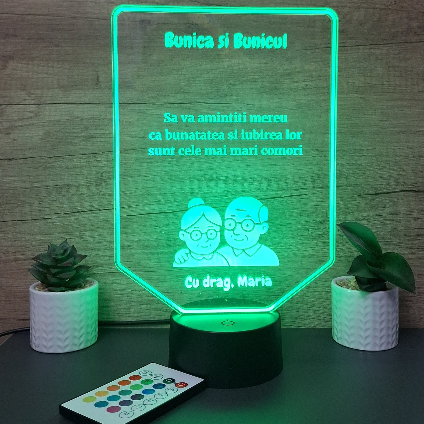 Lampa 3D Personalizata Bunica si Bunicul