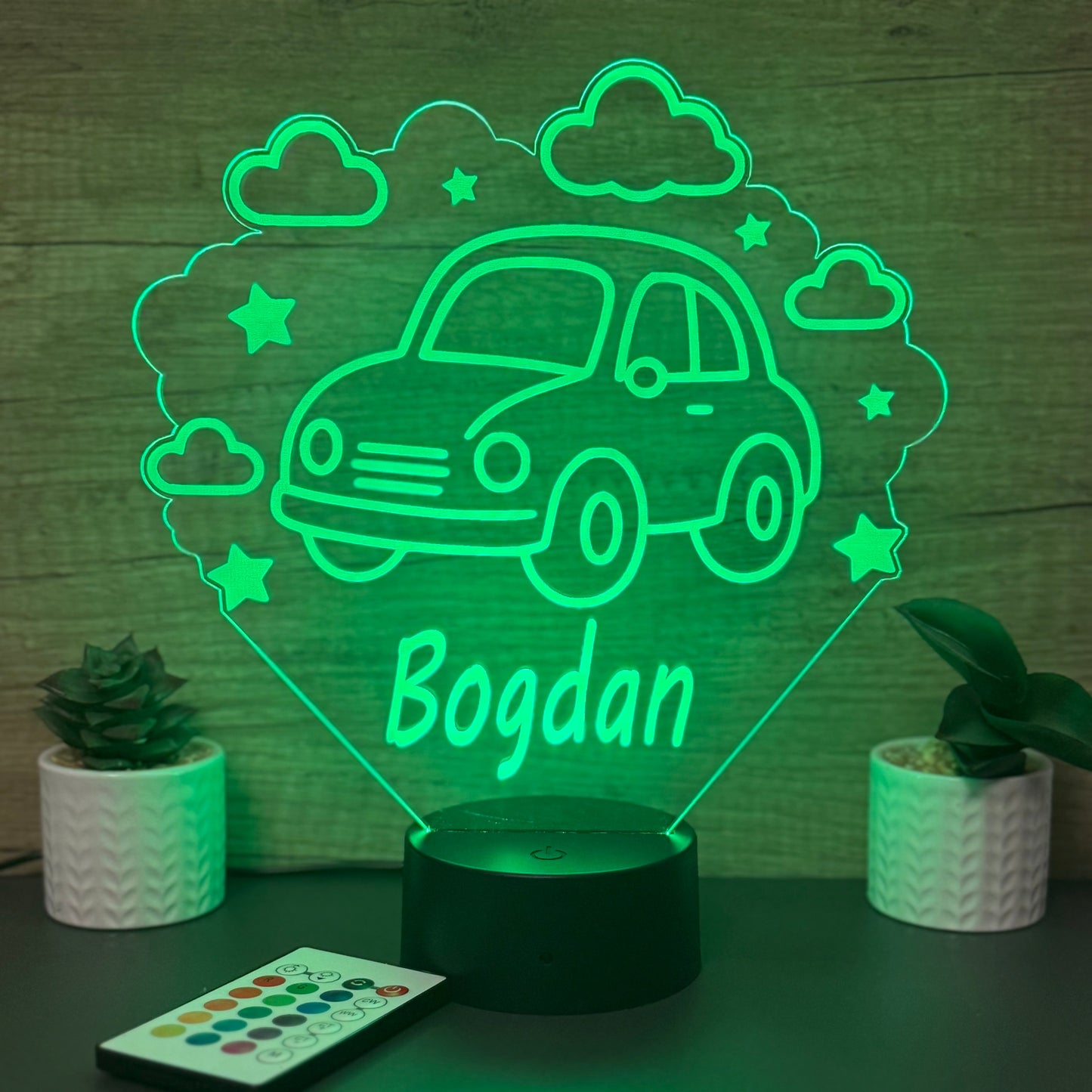 Lampa 3D Personalizata Masina forma Nor