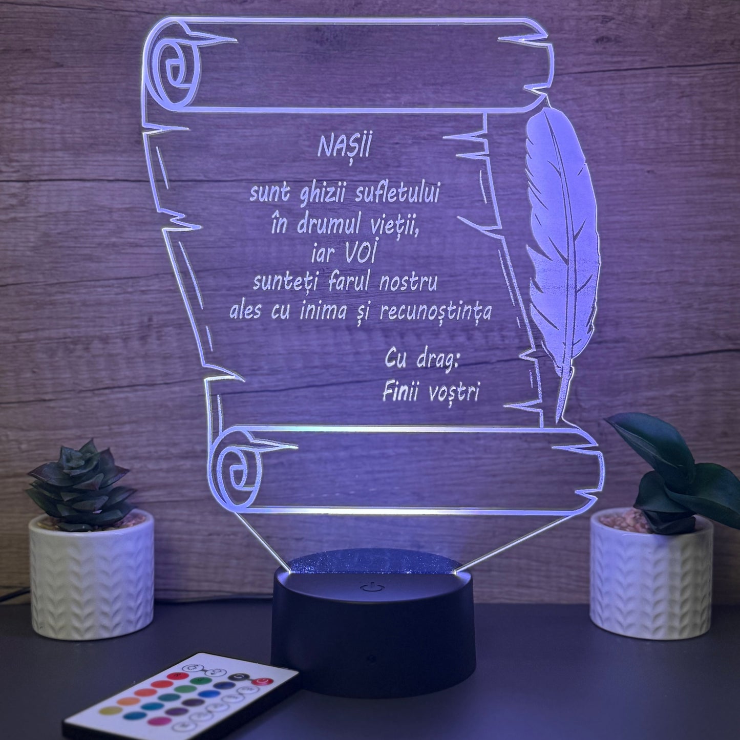 Lampa 3D Mesaj Nasi