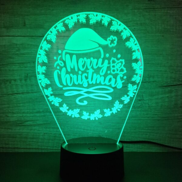 lampa 3d merry christmas