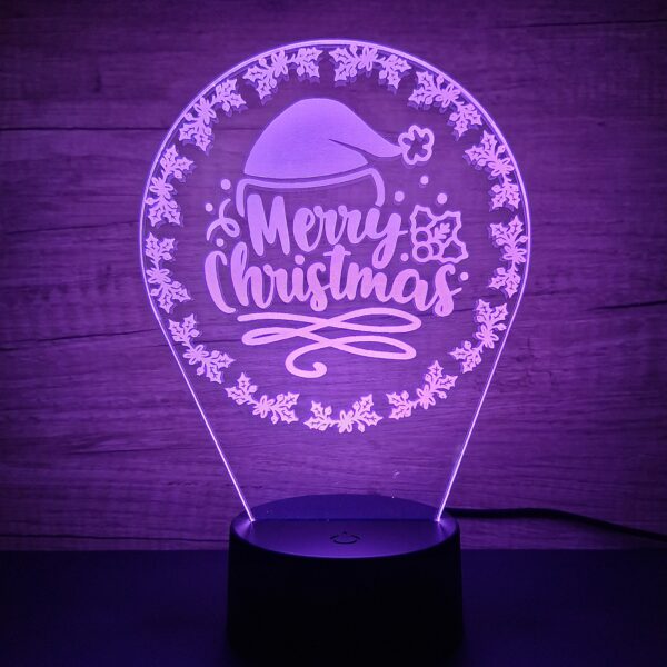 lampa 3d merry christmas