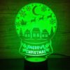 lampa 3d glob de craciun