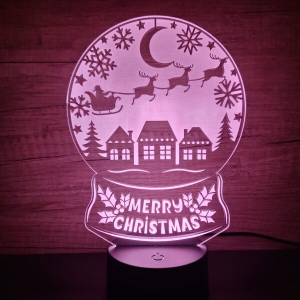 lampa 3d glob de craciun