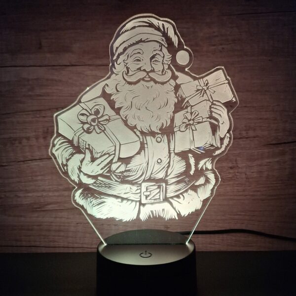 lampa 3d mos craciun