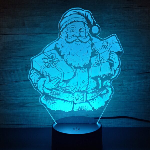 lampa 3d mos craciun