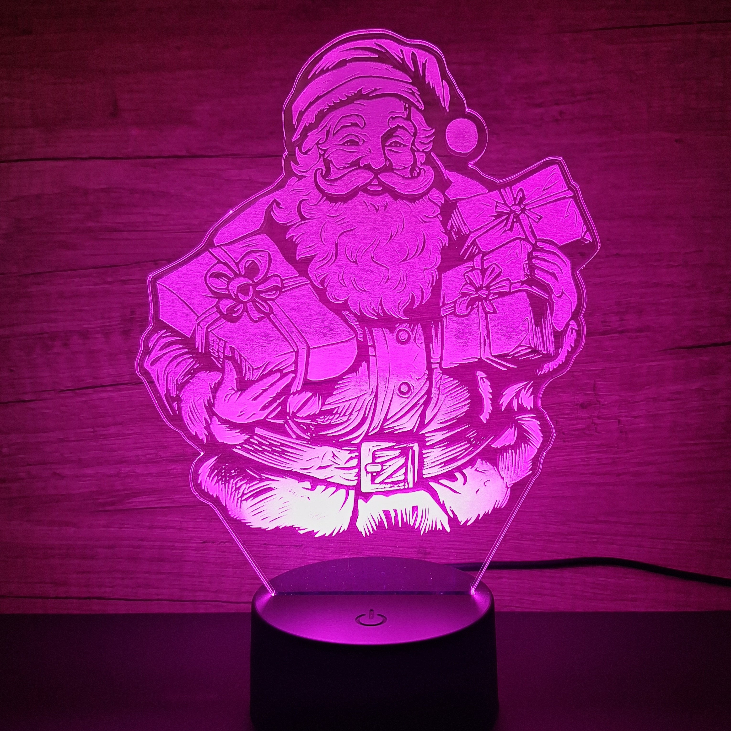 lampa 3d mos craciun