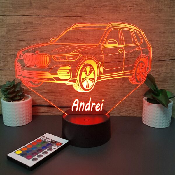 lampa 3d personalizata bmw x5