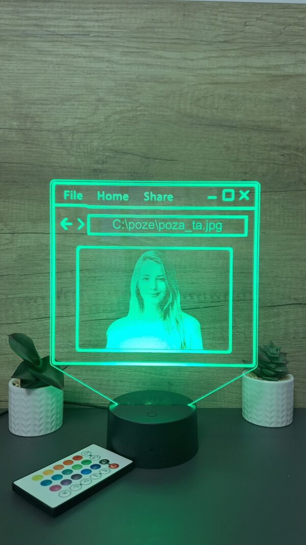 lampa 3d personalizata poza ta