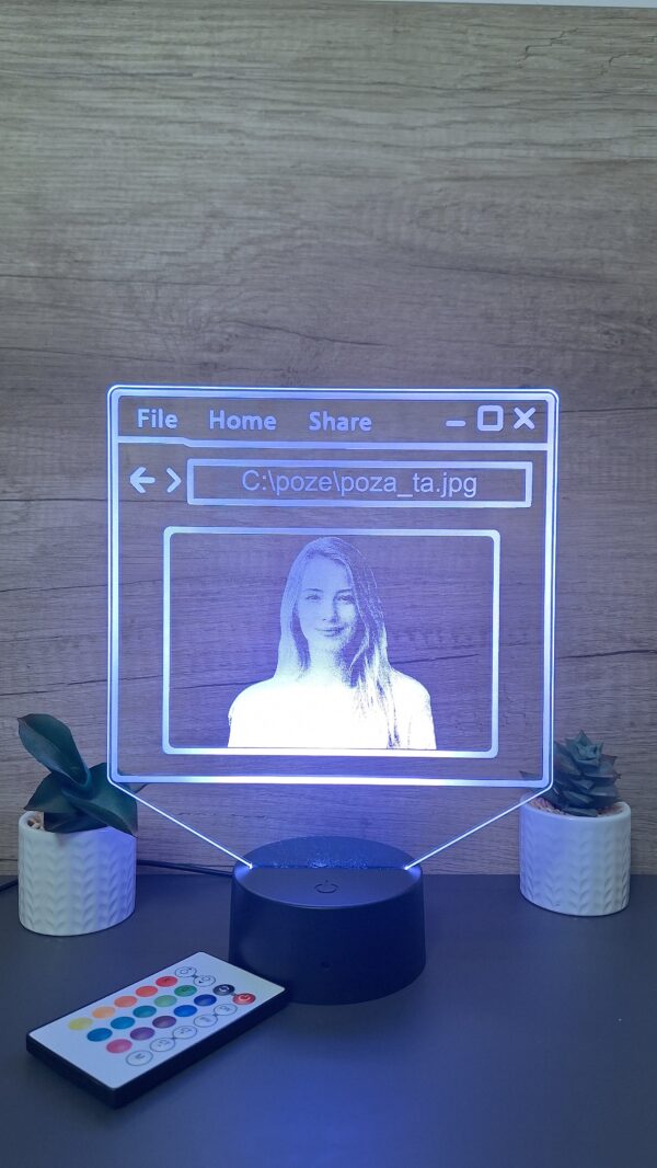 lampa 3d personalizata poza ta