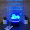 lampa 3d personalizata mesaj botez