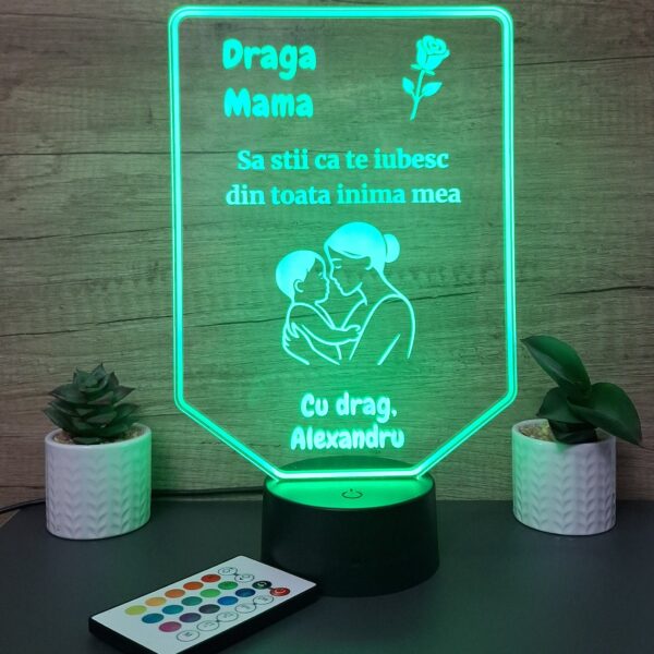 lampa 3d personalizata mama
