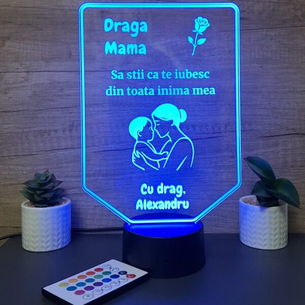 lampa 3d personalizata mama