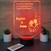 lampa 3d personalizata mesaj nunta