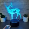 lampa 3d cerb de craciun