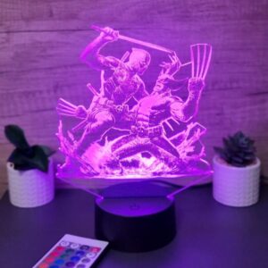 lampa 3d deadpool vs wolverine lampa 3d deadpool vs wolverine