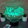 lampa 3d sania lui mos craciun
