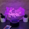 lampa 3d sania lui mos craciun