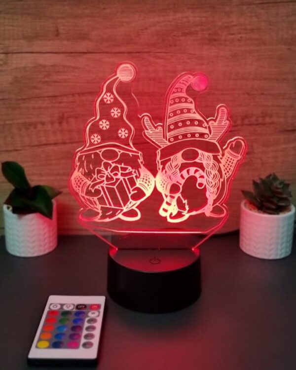 lampa 3d spiridus de craciun