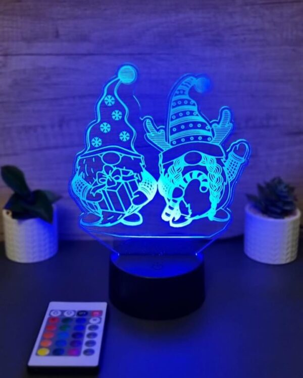 lampa 3d spiridus de craciun