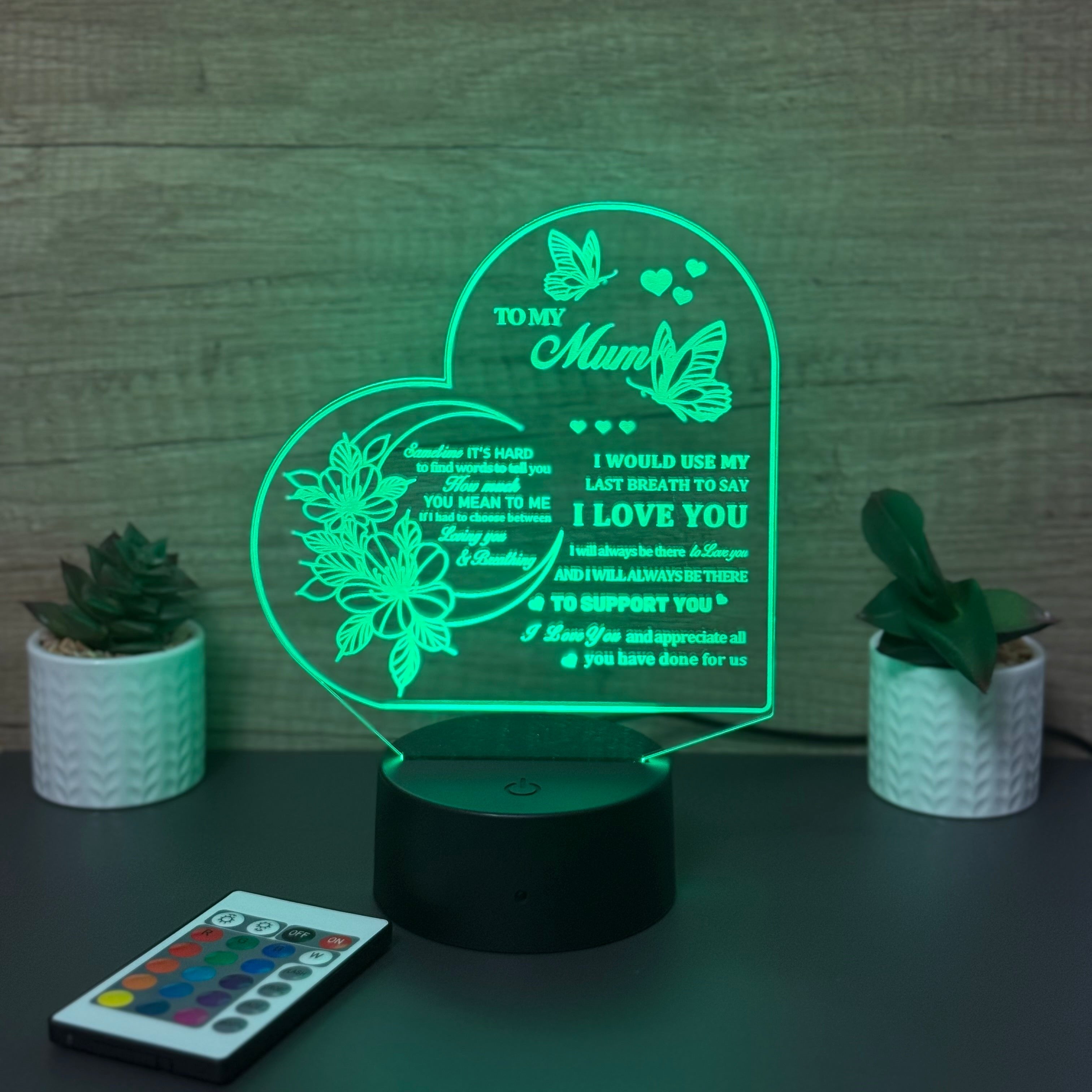 lampa 3d to my mother