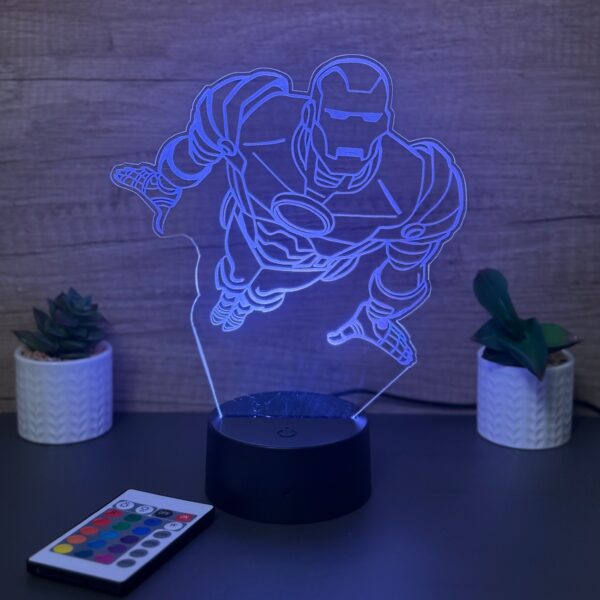 lampa 3d iron man