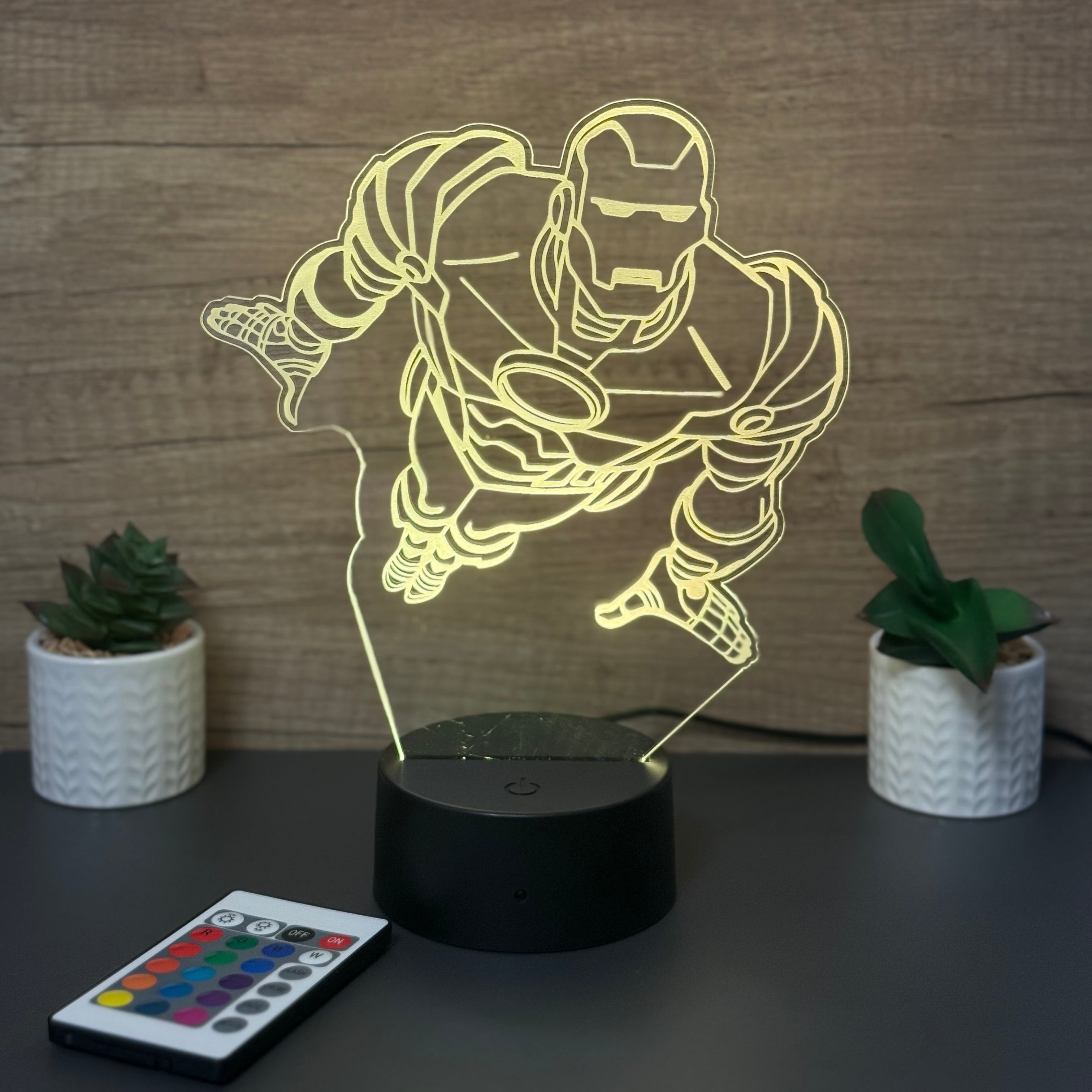 lampa 3d iron man