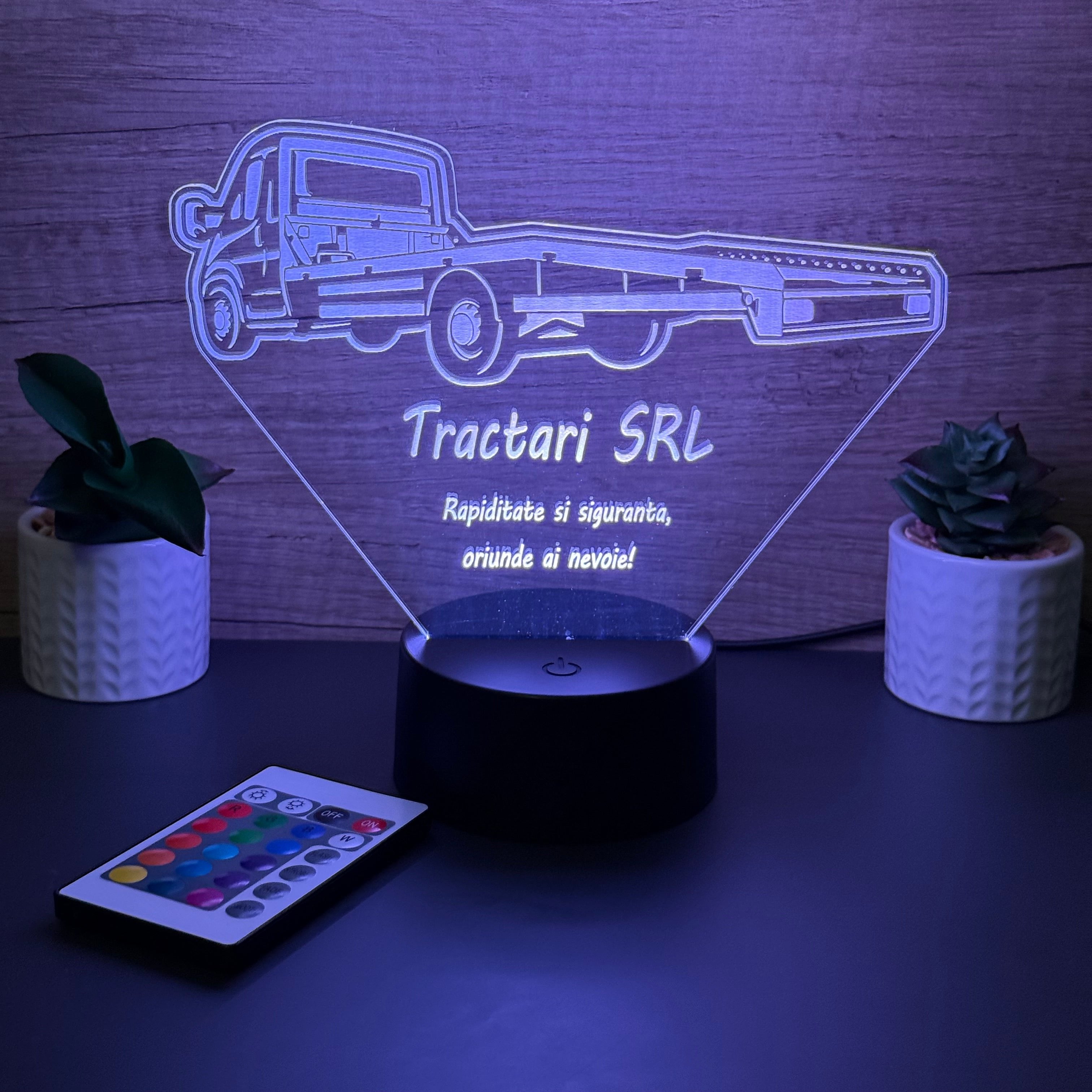lampa 3d personalizata tractari