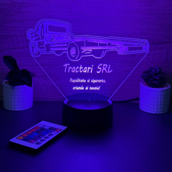 lampa 3d personalizata tractari