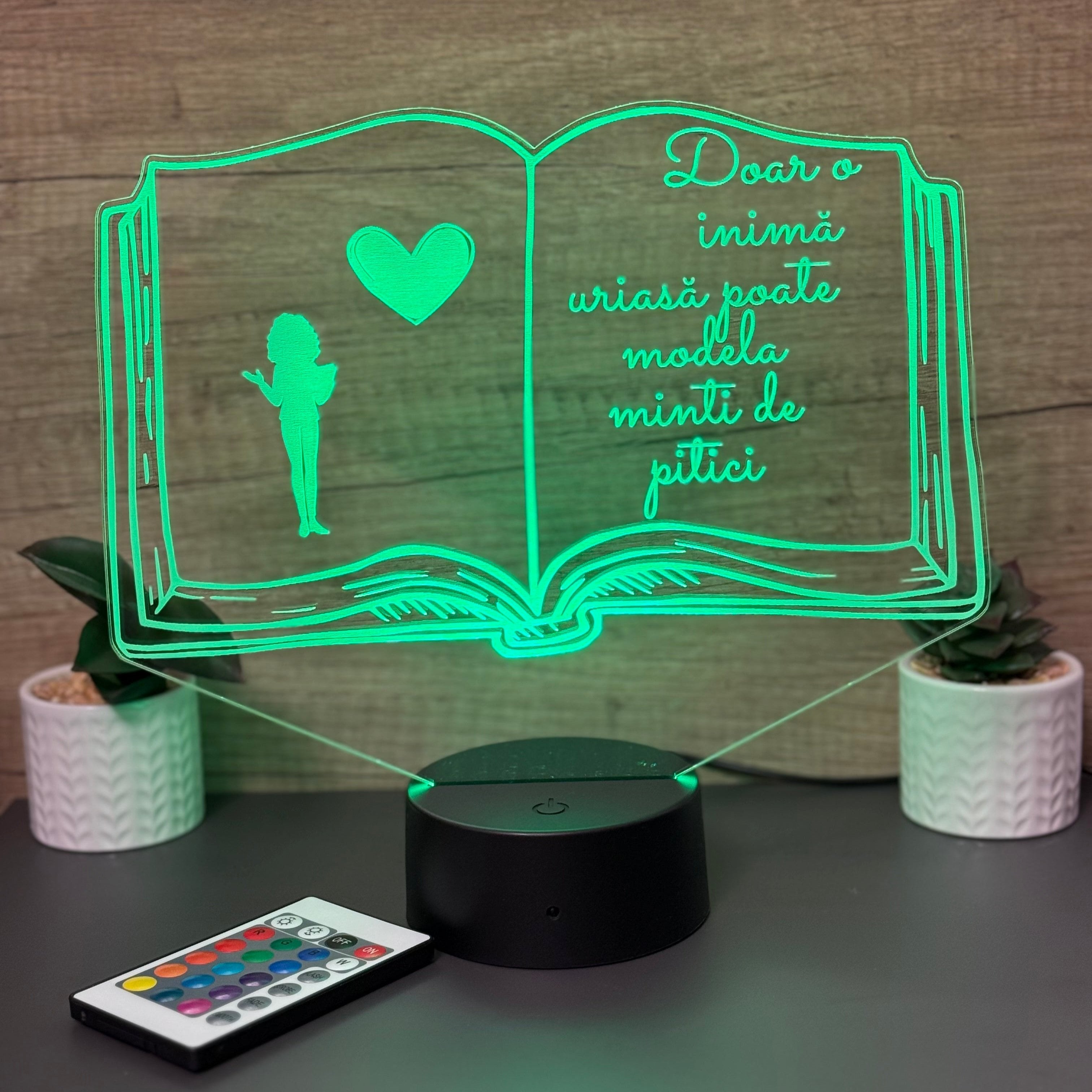 lampa 3d mesaj motivational