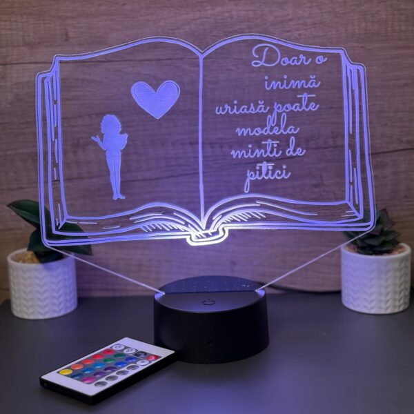 lampa 3d mesaj motivational