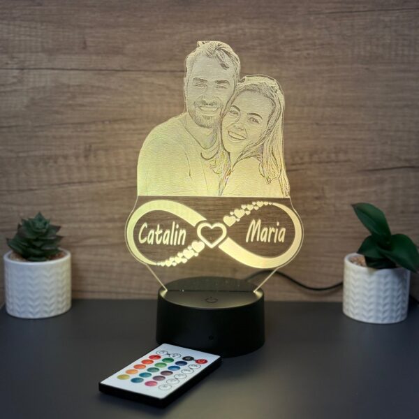 lampa 3d personalizata cuplu