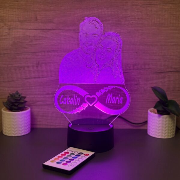 lampa 3d personalizata cuplu