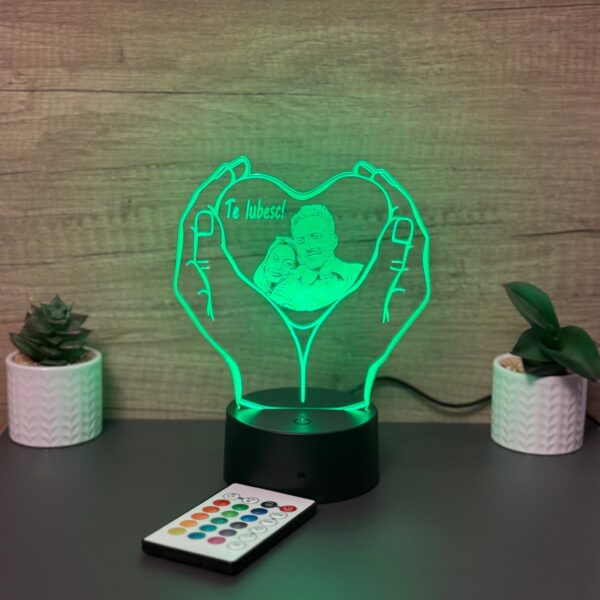 lampa 3d personalizata inima