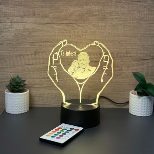 lampa 3d personalizata inima