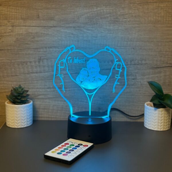 lampa 3d personalizata inima