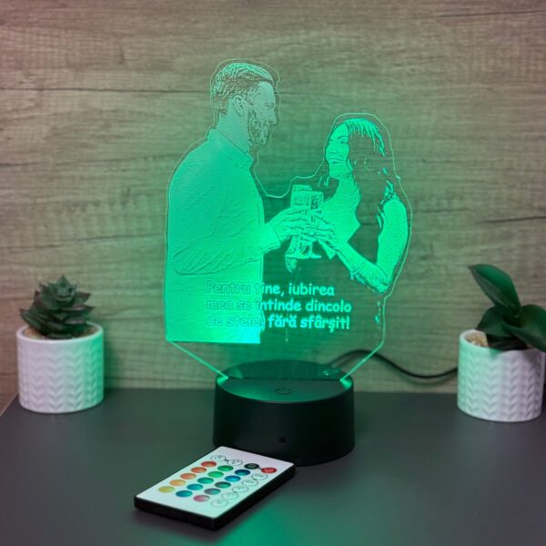 lampa 3d personalizata mesaj