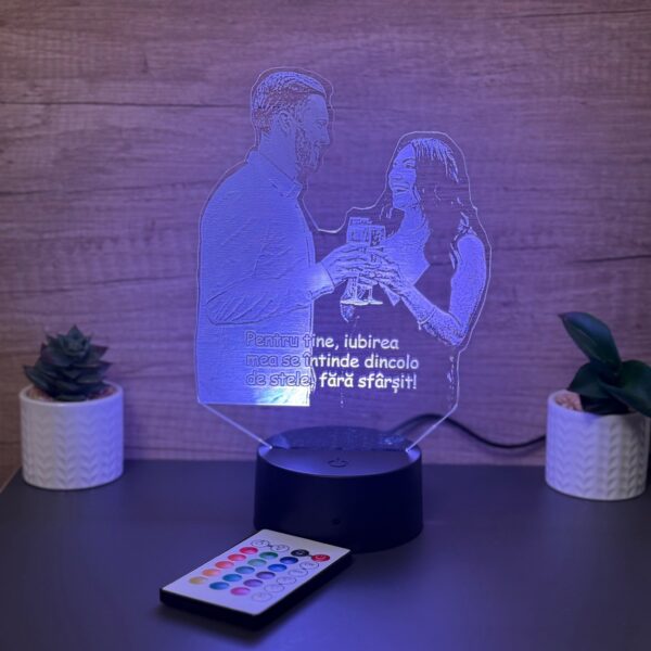 lampa 3d personalizata mesaj