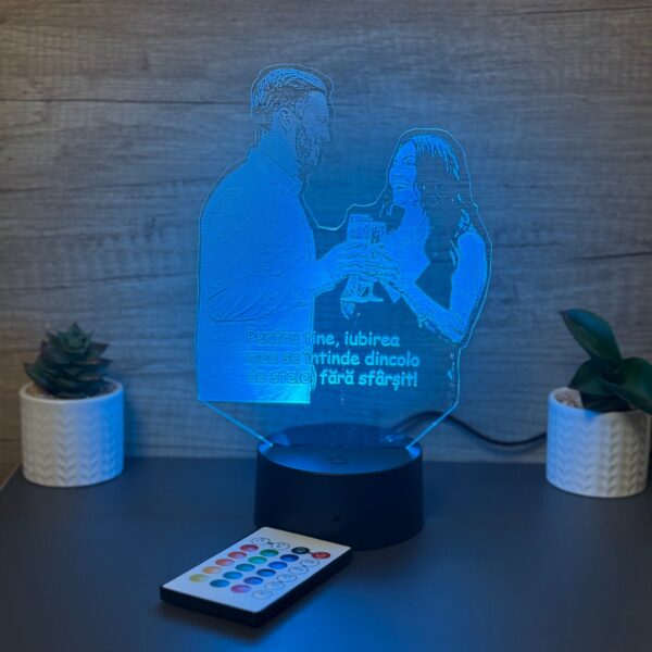 lampa 3d personalizata mesaj