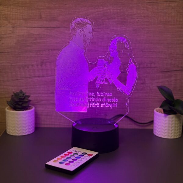lampa 3d personalizata mesaj