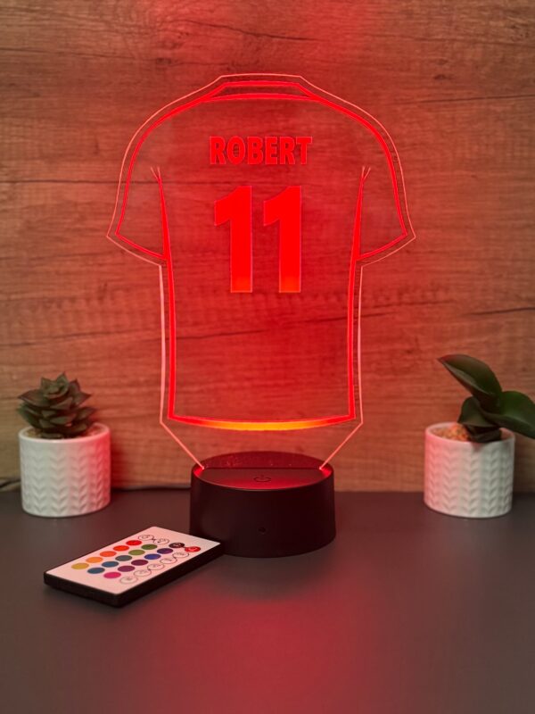 lampa 3d personalizata tricou fotbal
