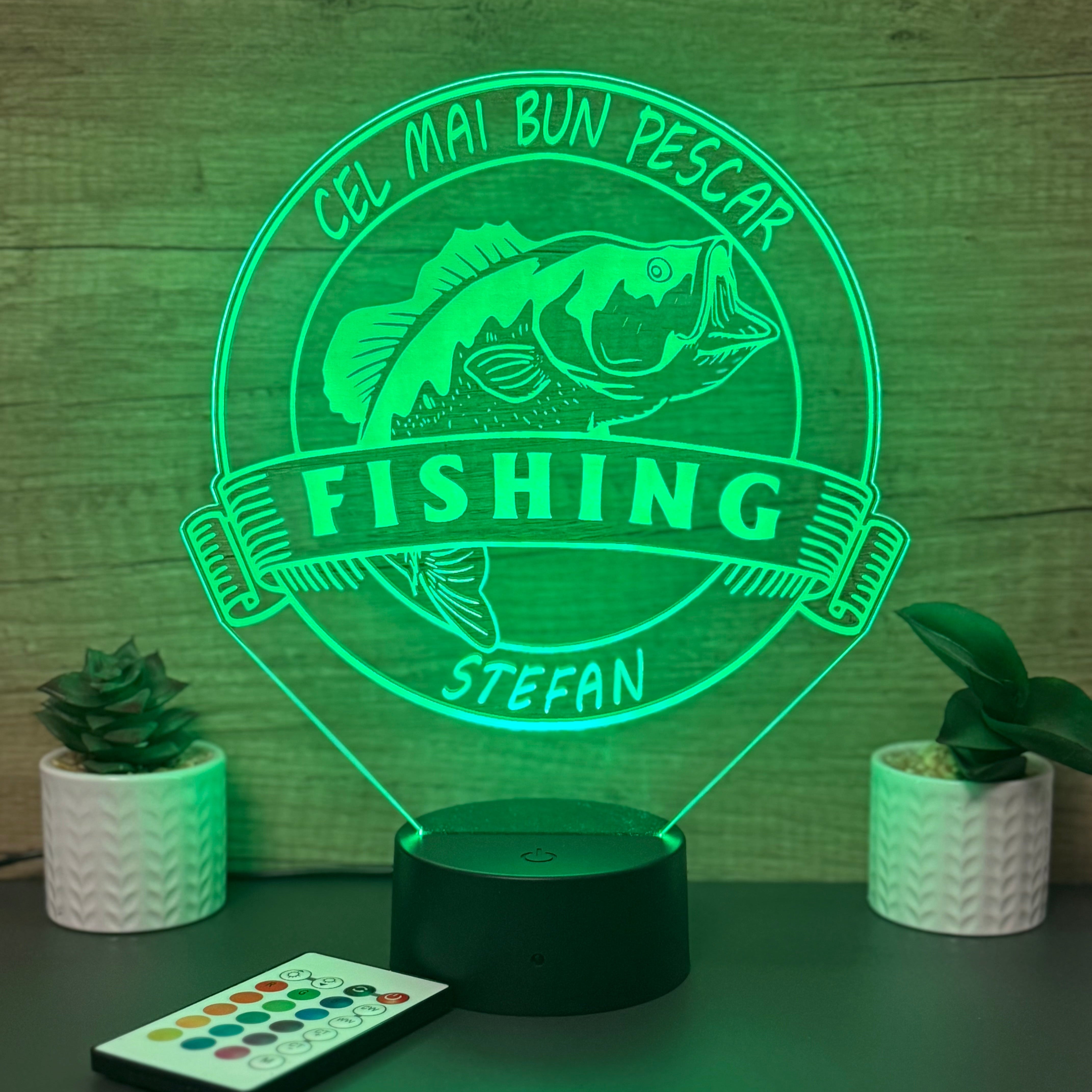 lampa 3d personalizata fishing