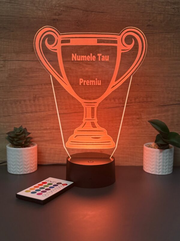 lampa 3d personalizata trofeu
