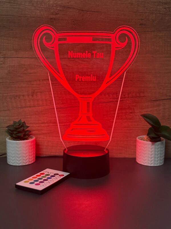 lampa 3d personalizata trofeu
