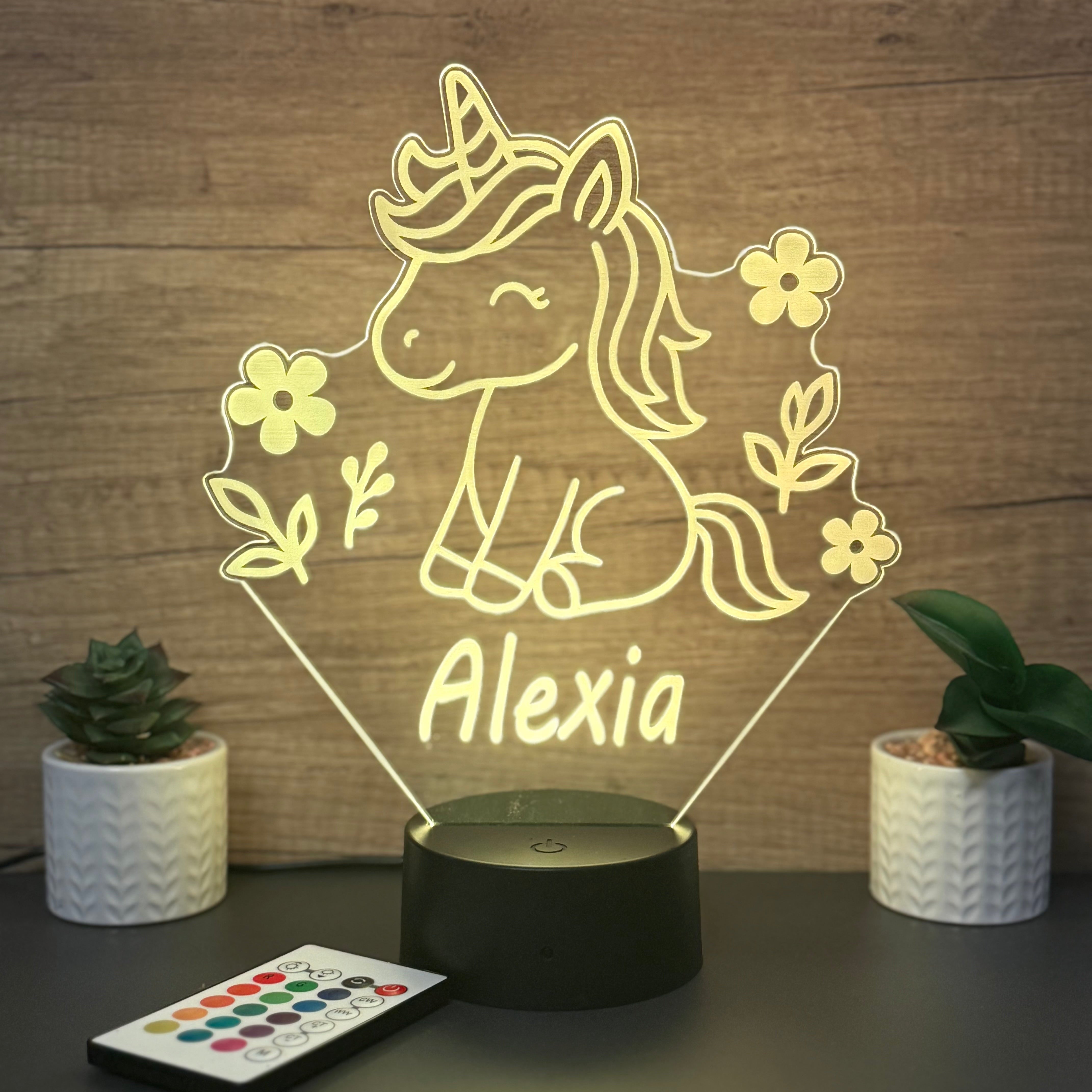 lampa 3d personalizata unicorn