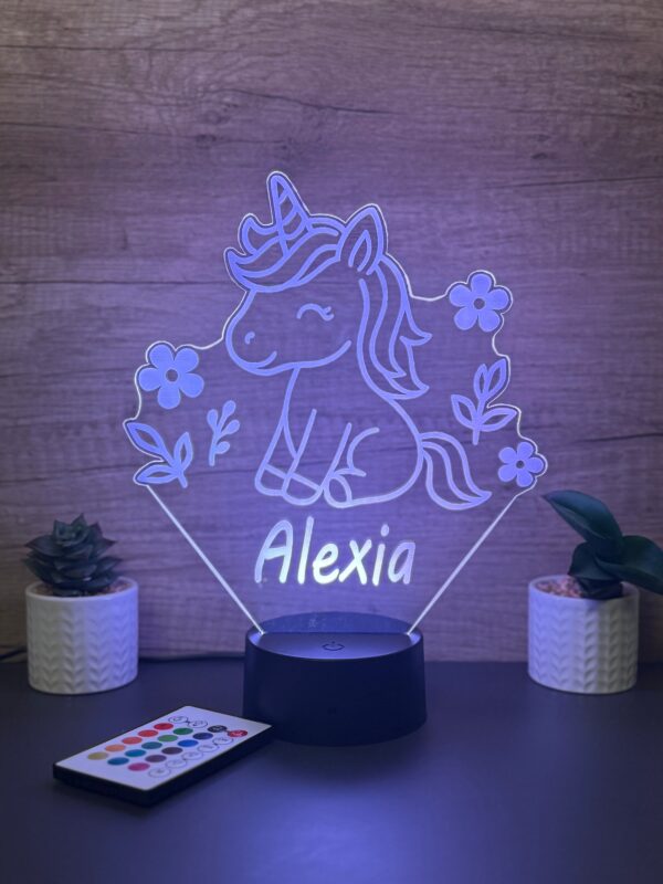 lampa 3d personalizata unicorn