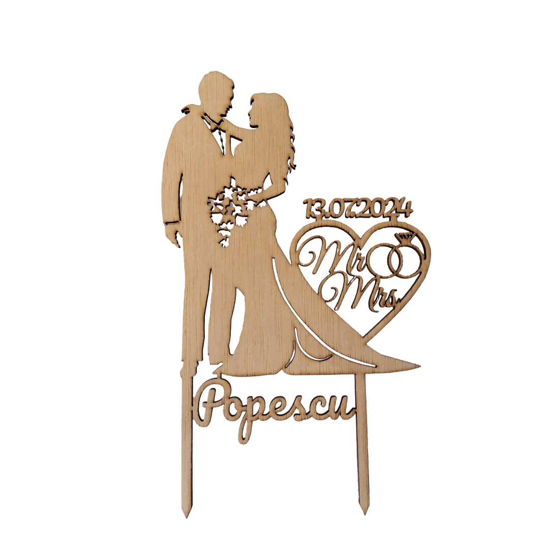 topper tort nunta personalizat